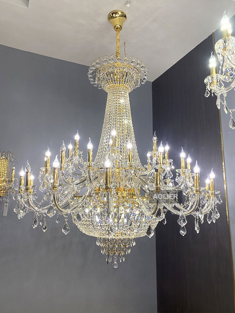 Made in China Classic Round Hotel extra Large Crystal Chandelier for Weddings Crystal Chandelier Ceiling Luxury Hanging Lights