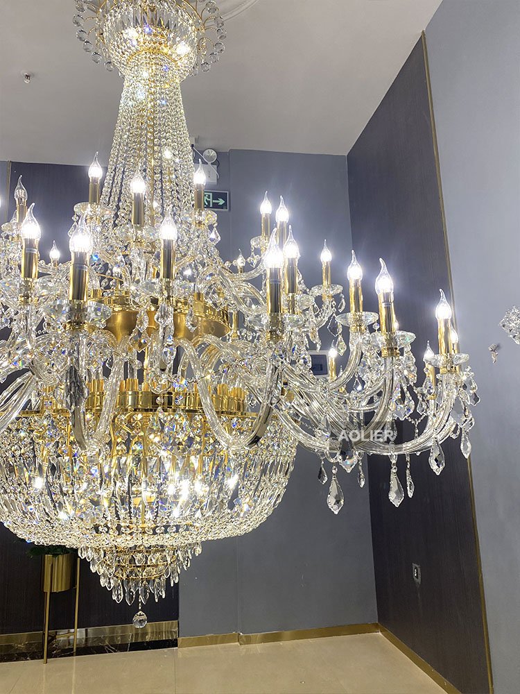 Made in China Classic Round Hotel extra Large Crystal Chandelier for Weddings Crystal Chandelier Ceiling Luxury Hanging Lights
