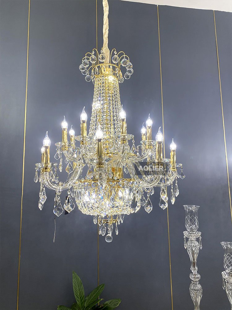 Made in China Classic Round Hotel extra Large Crystal Chandelier for Weddings Crystal Chandelier Ceiling Luxury Hanging Lights