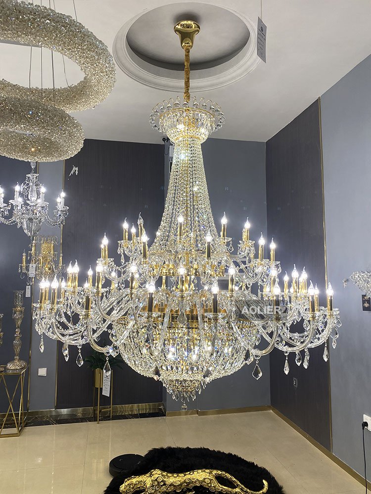 Made in China Classic Round Hotel extra Large Crystal Chandelier for Weddings Crystal Chandelier Ceiling Luxury Hanging Lights