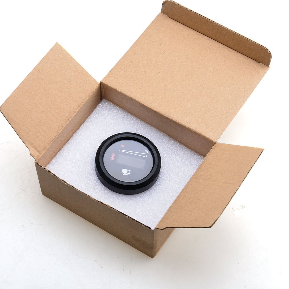 12V 24V Ultra-Thin Universal 52mm Auto Motorcycle Fuel Level Meter Gauge 10 Grid Led Light Display