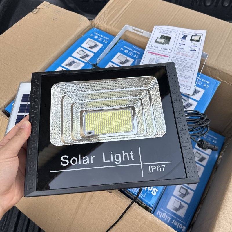 Solar Light Outdoor Waterproof Reflector Floodlight with Remote Control Led Light 5M Cord Garden Yard Indoor Solar Lamp Outdoor