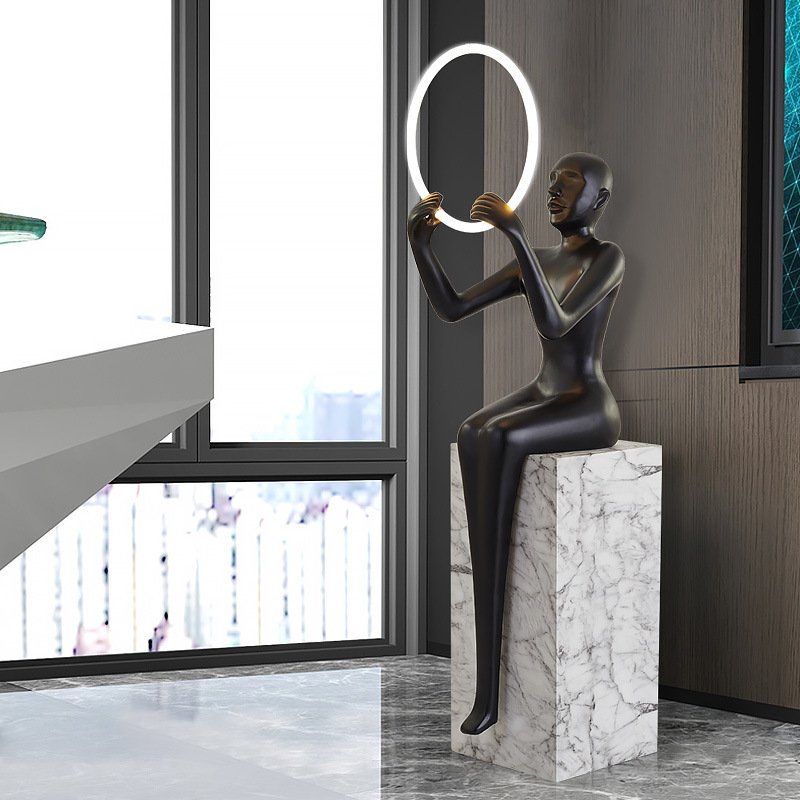 Hotel Living Room Luxury Nordic Corner Standing Light Modern Minimalist Designer Art Decoration Led Floor Standing Lamps