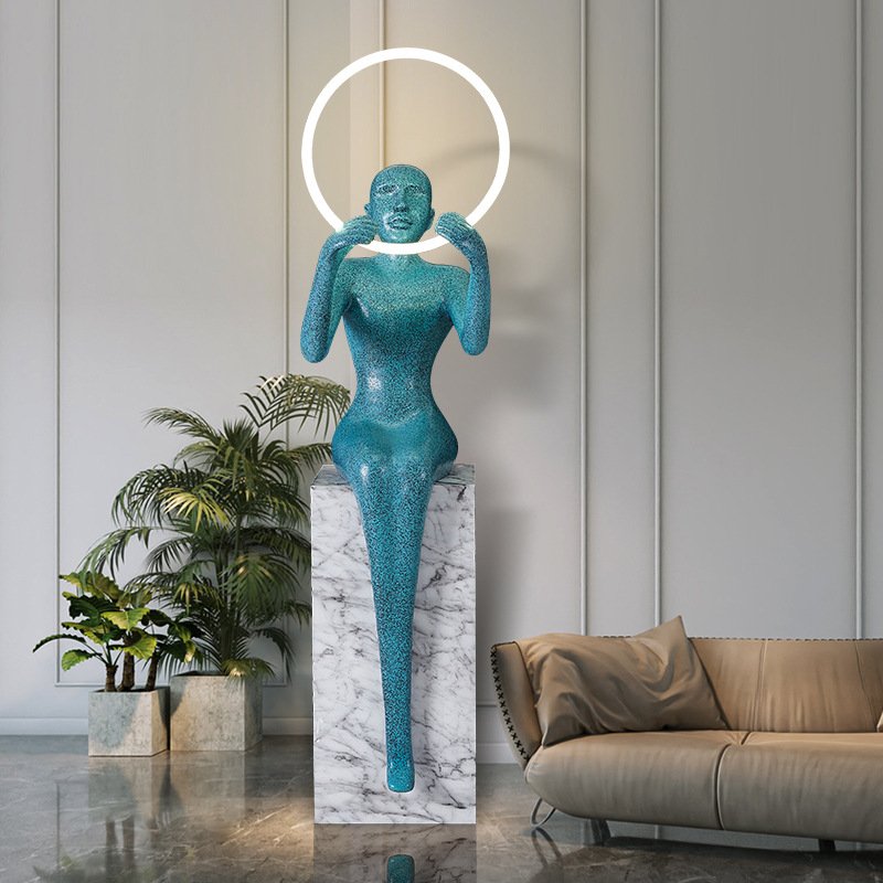 Hotel Living Room Luxury Nordic Corner Standing Light Modern Minimalist Designer Art Decoration Led Floor Standing Lamps