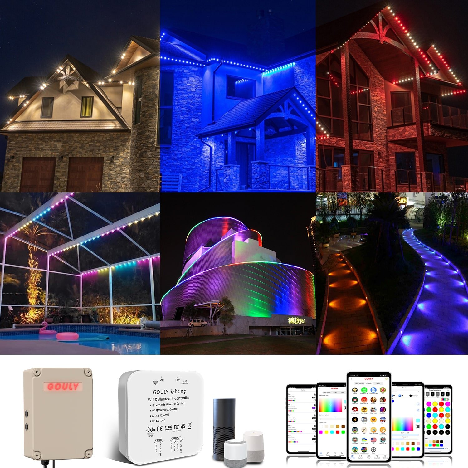 Rgbw Led Pixel Point Light Ws2811 IP68 Waterproof Outdoor Smart Wifi Control Christmas Holiday Led Pixel Point Lights