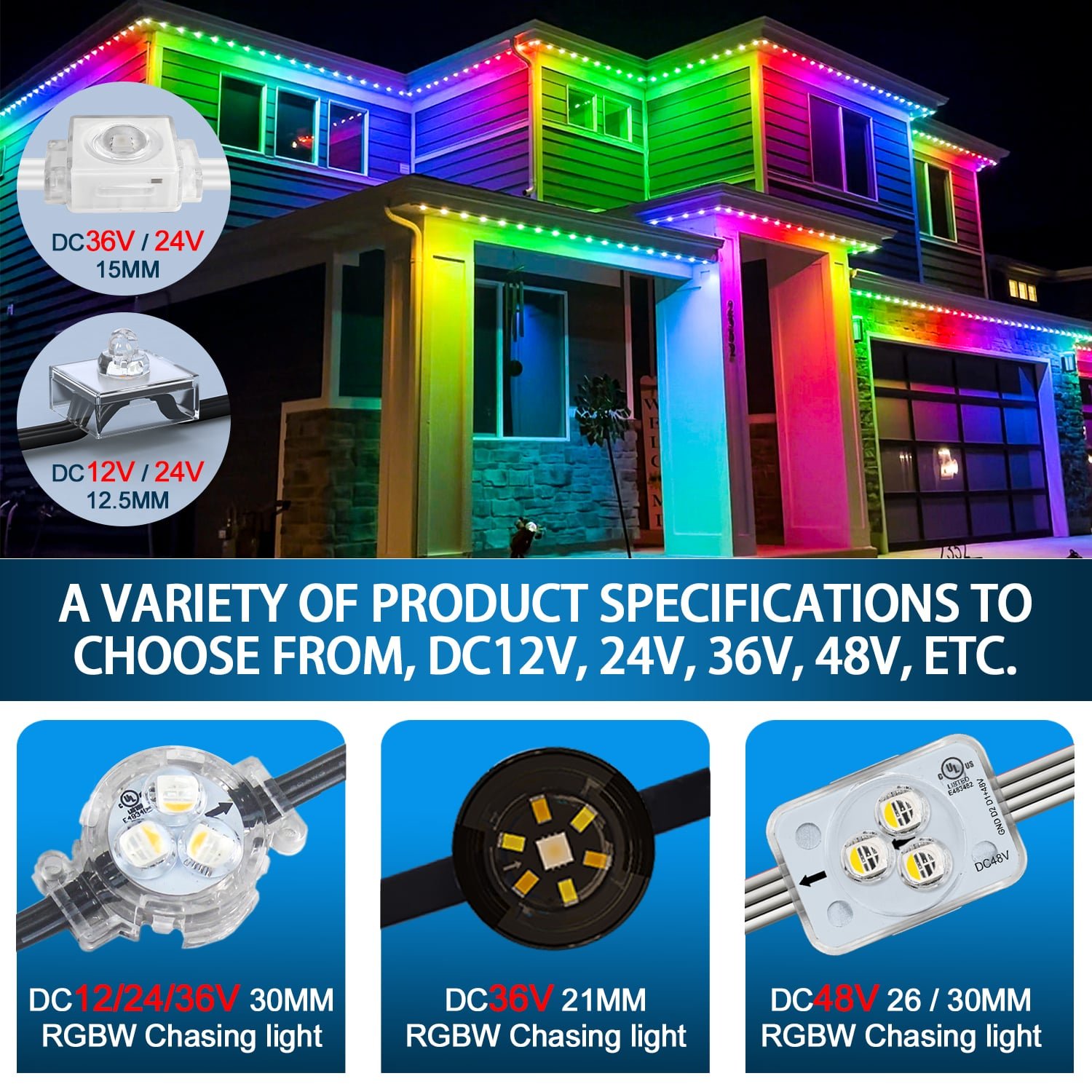Rgbw Led Pixel Point Light Ws2811 IP68 Waterproof Outdoor Smart Wifi Control Christmas Holiday Led Pixel Point Lights