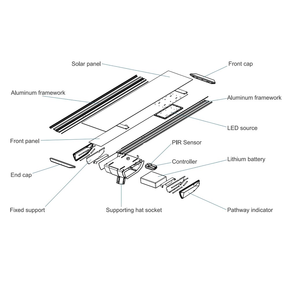 High Lumen IP65 60w 80w 100w 120w Sensor Smart Waterproof Outdoor Integrated Street Lamp All in One Led Solar Street Light
