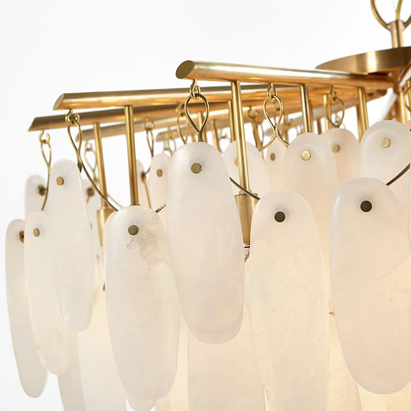 Customized High End Luxury Alabaster Lights Decoration Hanging Lights Living Room Restaurant Light Luxury Modern Chandelier