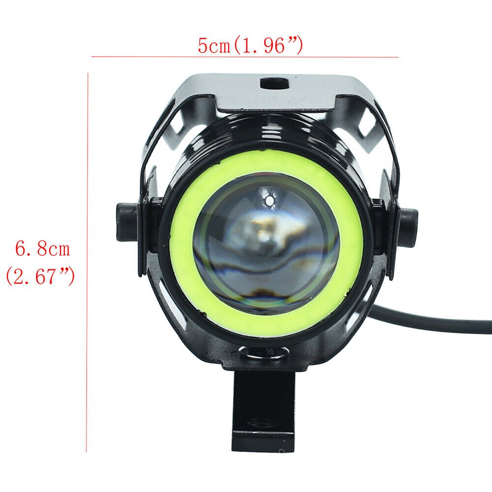 RAYCH Auto Lighting System Mini U7 Led Headlight 10w 12v High Low Beam With Angel Eyes Driving Led Headlamp For Motorcycles