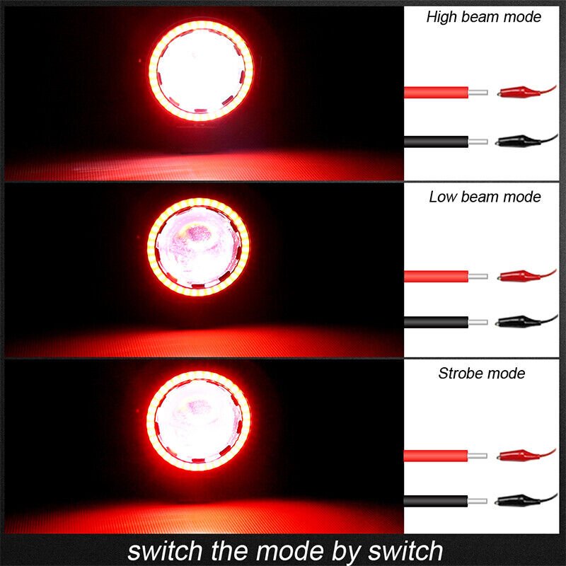 RAYCH Auto Lighting System Mini U7 Led Headlight 10w 12v High Low Beam With Angel Eyes Driving Led Headlamp For Motorcycles