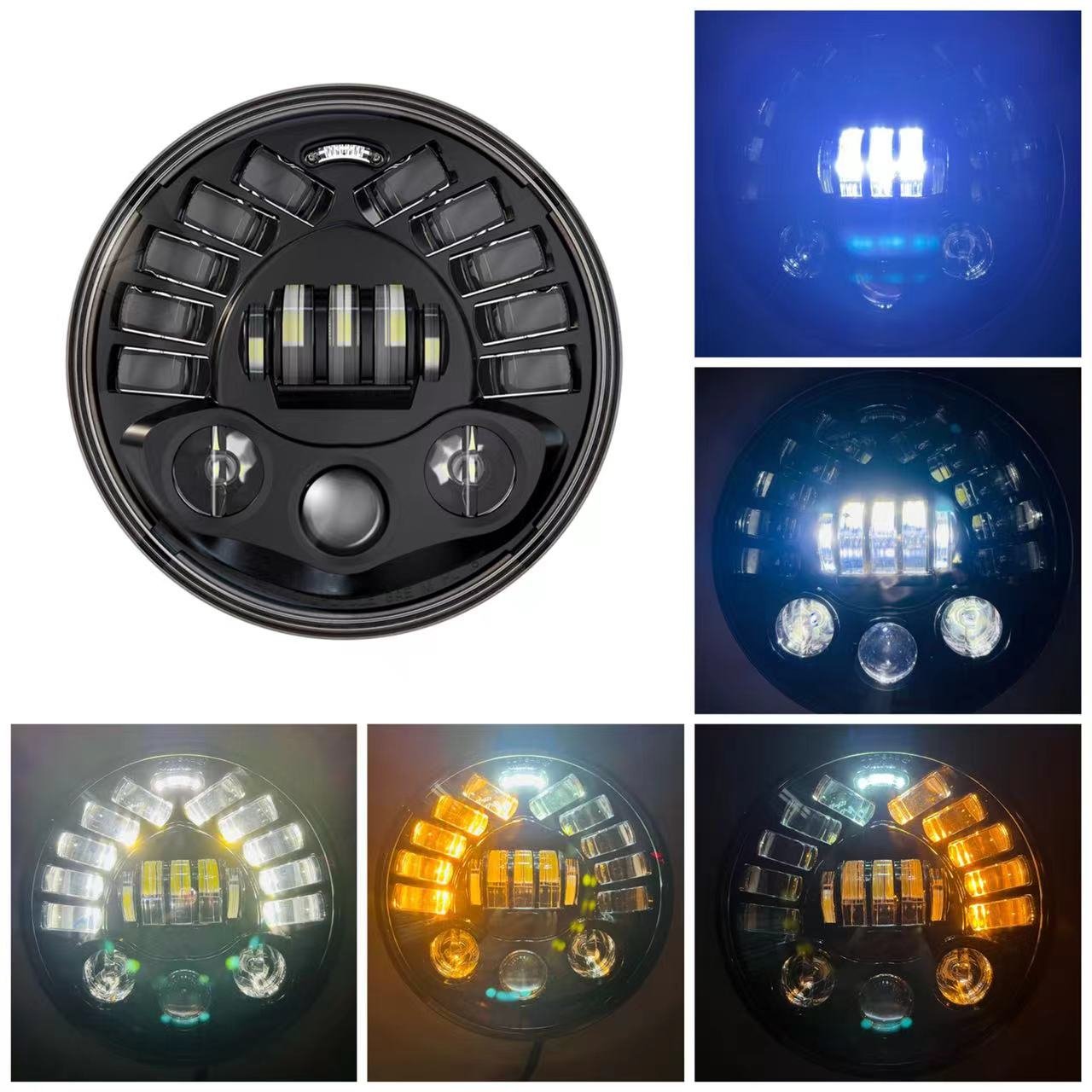 New Hi/Low Beam 7" Round 65W Angel Eye LED JK Headlights Car Accessories DRL LED Halo Lights for Wrangler
