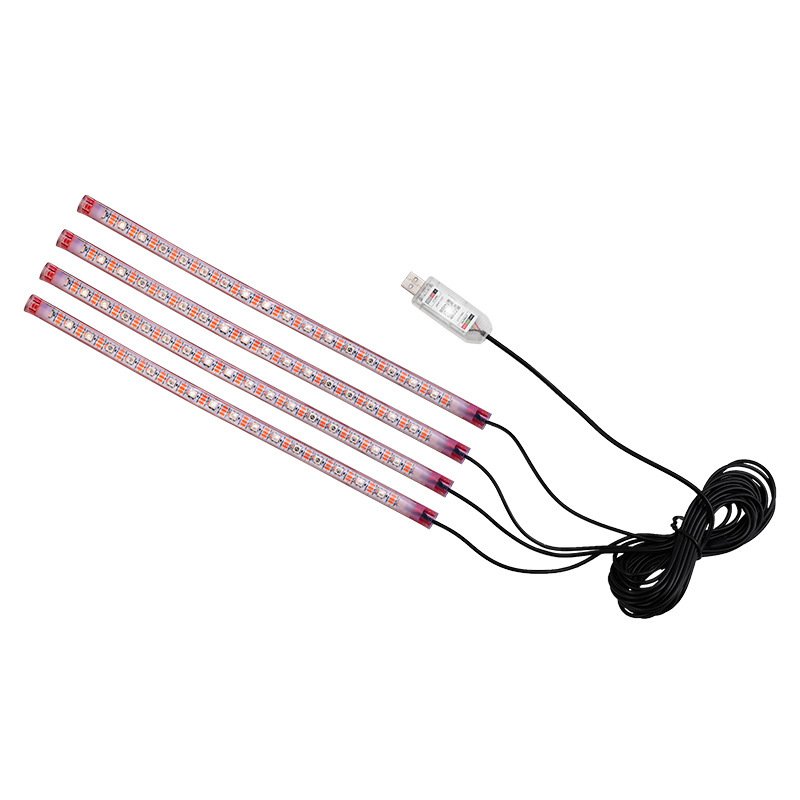 Auto Accessories Voice Controlled Music Rhythm Light LED Remote Control Decorative Lights Car USB Colorful Foot Atmosphere Light