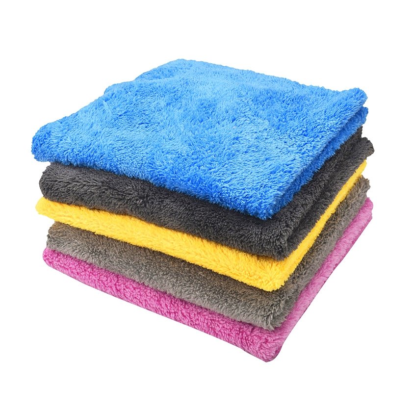 Coral Fleece Car Care Detailing Cleaning Cloth Towel 500gsm Edgeless Plush Microfiber Car Wash Polishing Drying Towel