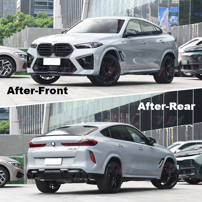 Body Kit For Bmw X6 E71 2007-2015year Upgrade to 2024year G06 Lci X6M Style Bodykit without Rear View Mirrors Side Skirts
