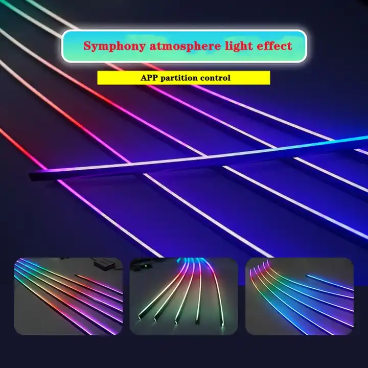 Car Accessories Light Ambience Lamp Line Car Lights Neon Car LED RGB Symphony Neon Interior Atmosphere Light Strip