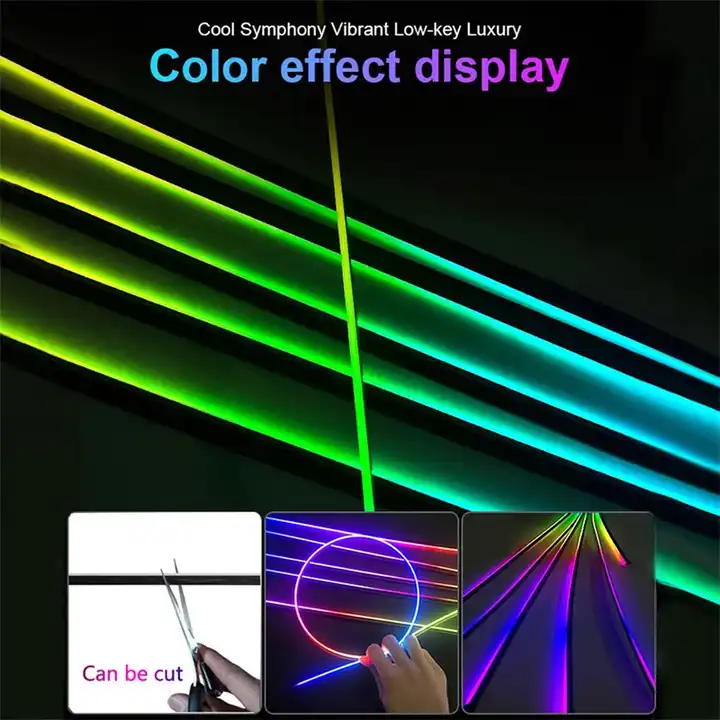 Car Accessories Light Ambience Lamp Line Car Lights Neon Car LED RGB Symphony Neon Interior Atmosphere Light Strip