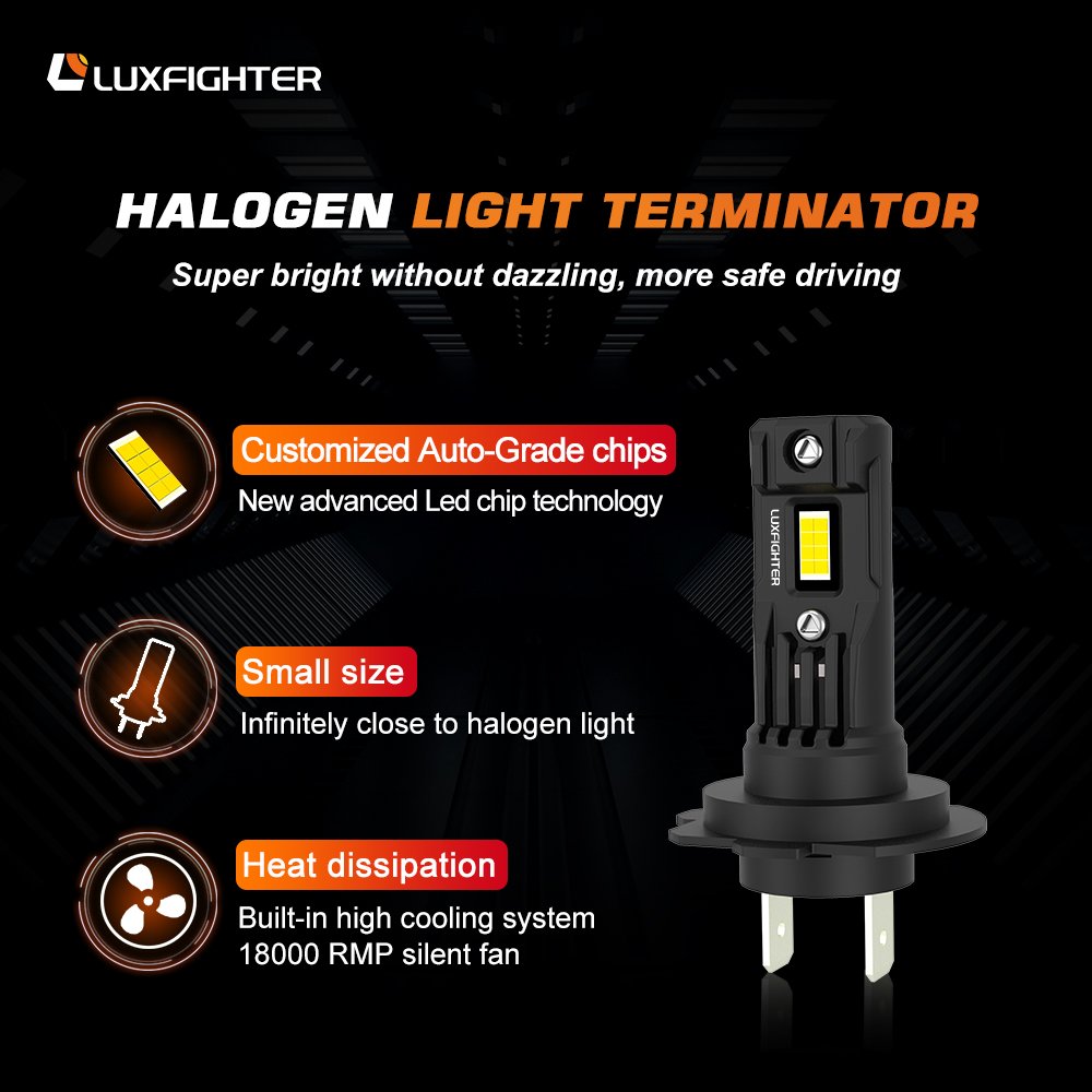 LUXFIGHTER Luz Led H11 LED Headlights Bulb Bombillas H1 Cars Para Led Headlight Faro Led H7 Luces Bombillo Led H4