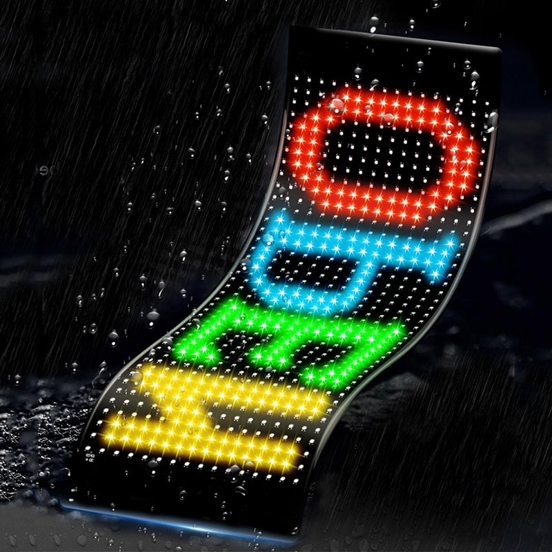 Car Soft LED Display On Car Taxi Glass Back Advertising Rear Window Other Auto Lamp Digital Transparent Car Sign Light Panel