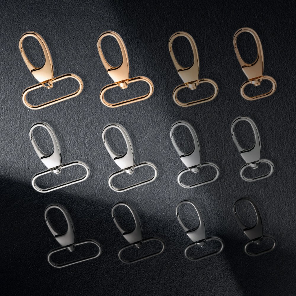 Custom Key Chain Clip Hook Lanyard Purse Bag Straps Dog Collars Hardware Craft Accessories Swivel Snap Hooks Metal Slide Buckles