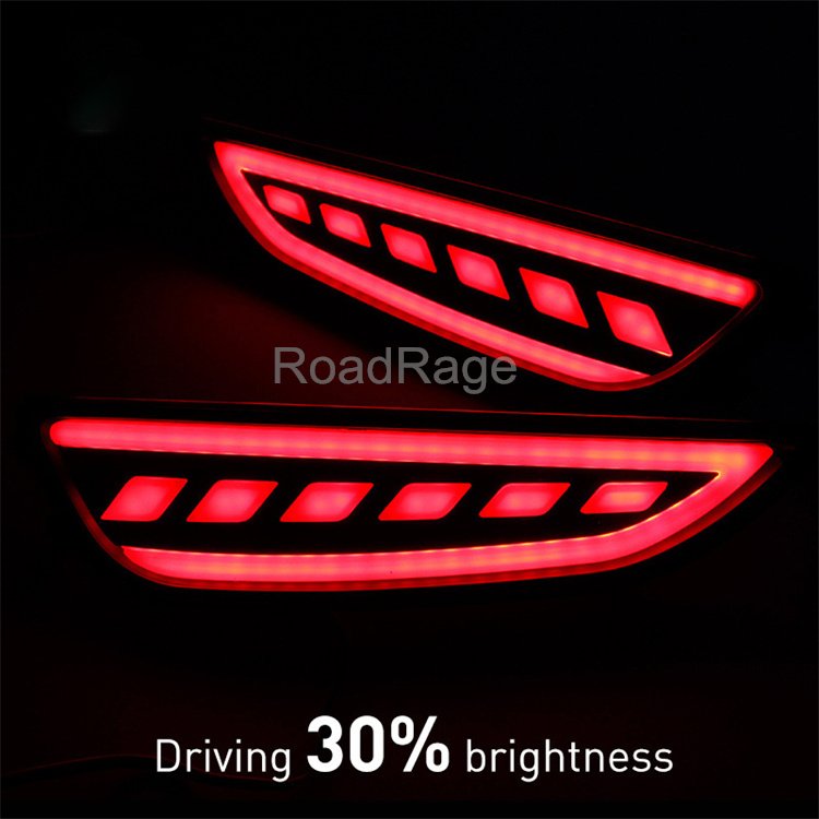 Pair Car Taillight DRL LED Signal Lights Rear Bumper Tail Brake Lamp for Hyundai Accent 2011 2012 2013 2014