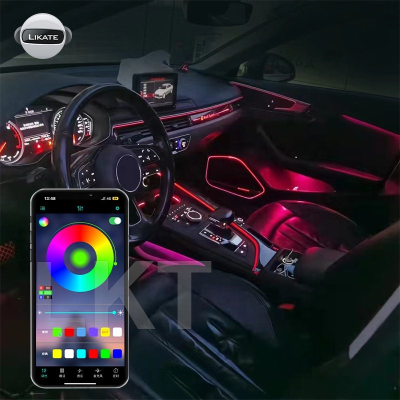 Fiber Optic Lights App Control For Car Interior Waterproof Led Guide Ambient Lighting Led Others Car Light Accessories