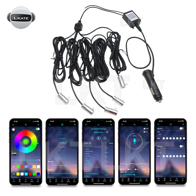 Fiber Optic Lights App Control For Car Interior Waterproof Led Guide Ambient Lighting Led Others Car Light Accessories