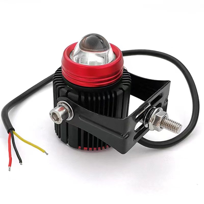 motorcycle Auto Mini Bi-LED Projector Lens High/Low Beam Universal Fog Lights 12V Fast Bright Car Retrofit