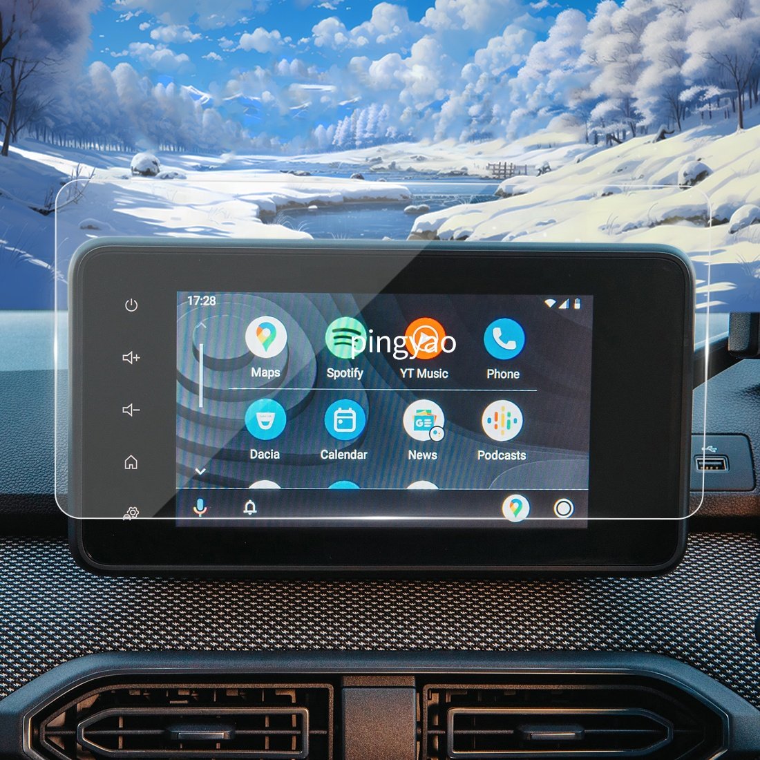 Carplay Screen Protector Tempered Glass Protective Film Navigator Display Auto Car Stickers Accessories For DACIA Sandero 2023