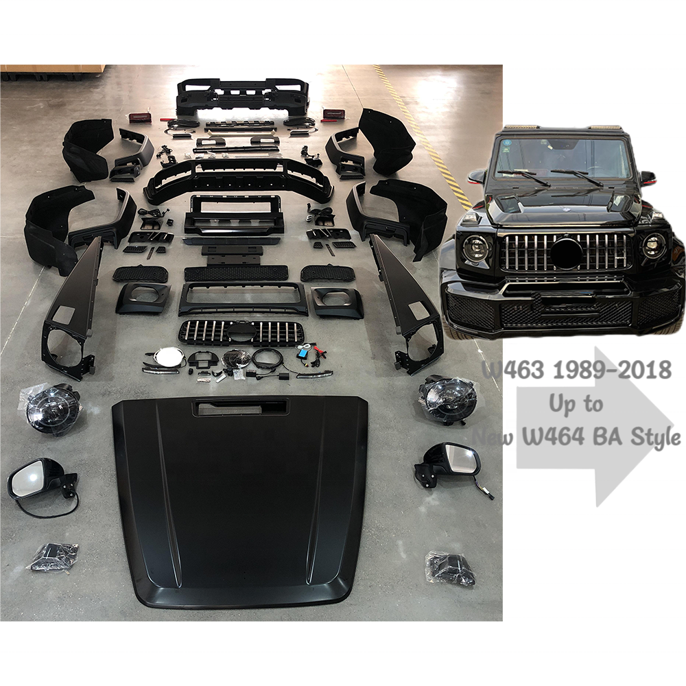 G Class W463 89-18 Upgrade to W464 B Style Body Kit Old to New W463a B700 B800 BA Full Set with Head Tail Lights Car Bumpers