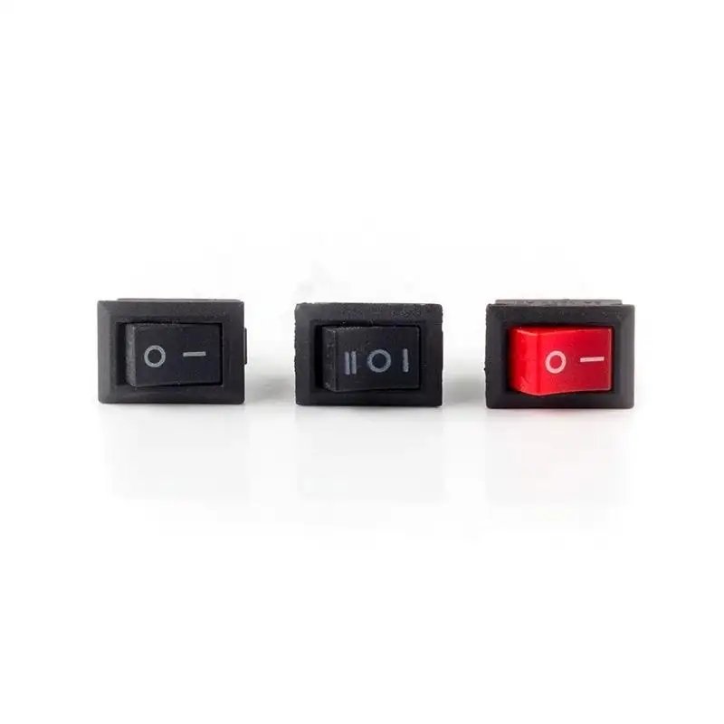 KCD105 SPST illuminated round rocker switch 3pins 2positions on-off mini electrical led boat switch