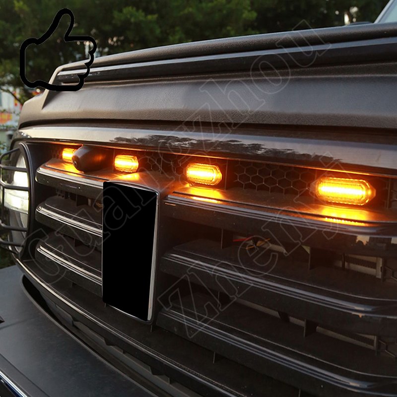 Car Accessories Front Middle Grille LED Lights Replacements For WEY Tank 300 2020-2024