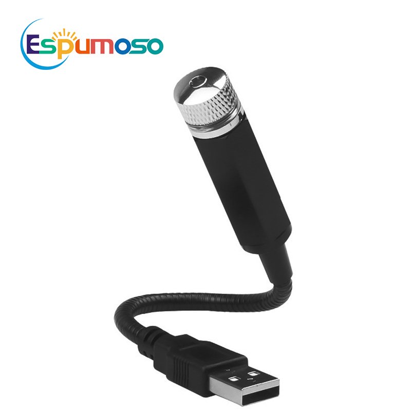 USB Plug Mini LED Car USB Light Roof Star Night Lights Projector Interior Lamp Ambient Atmosphere Decoration Lights