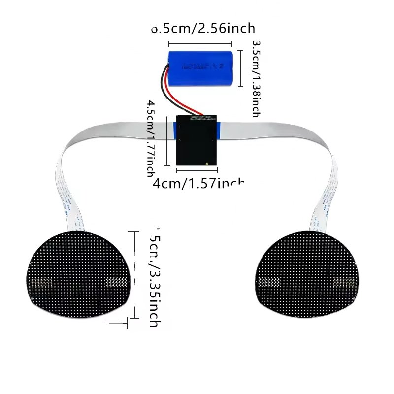 32*24 pixel RGB led eyes screen Phone control animated Car Headlight display LED Eye programmable winking eye led display