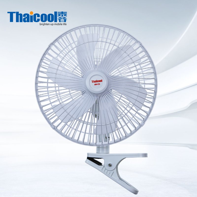 Thaicool dc fan 12v factory car accessories mini fan for car truck portable cooling electric car fan with LED light