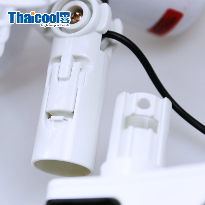 Thaicool dc fan 12v factory car accessories mini fan for car truck portable cooling electric car fan with LED light
