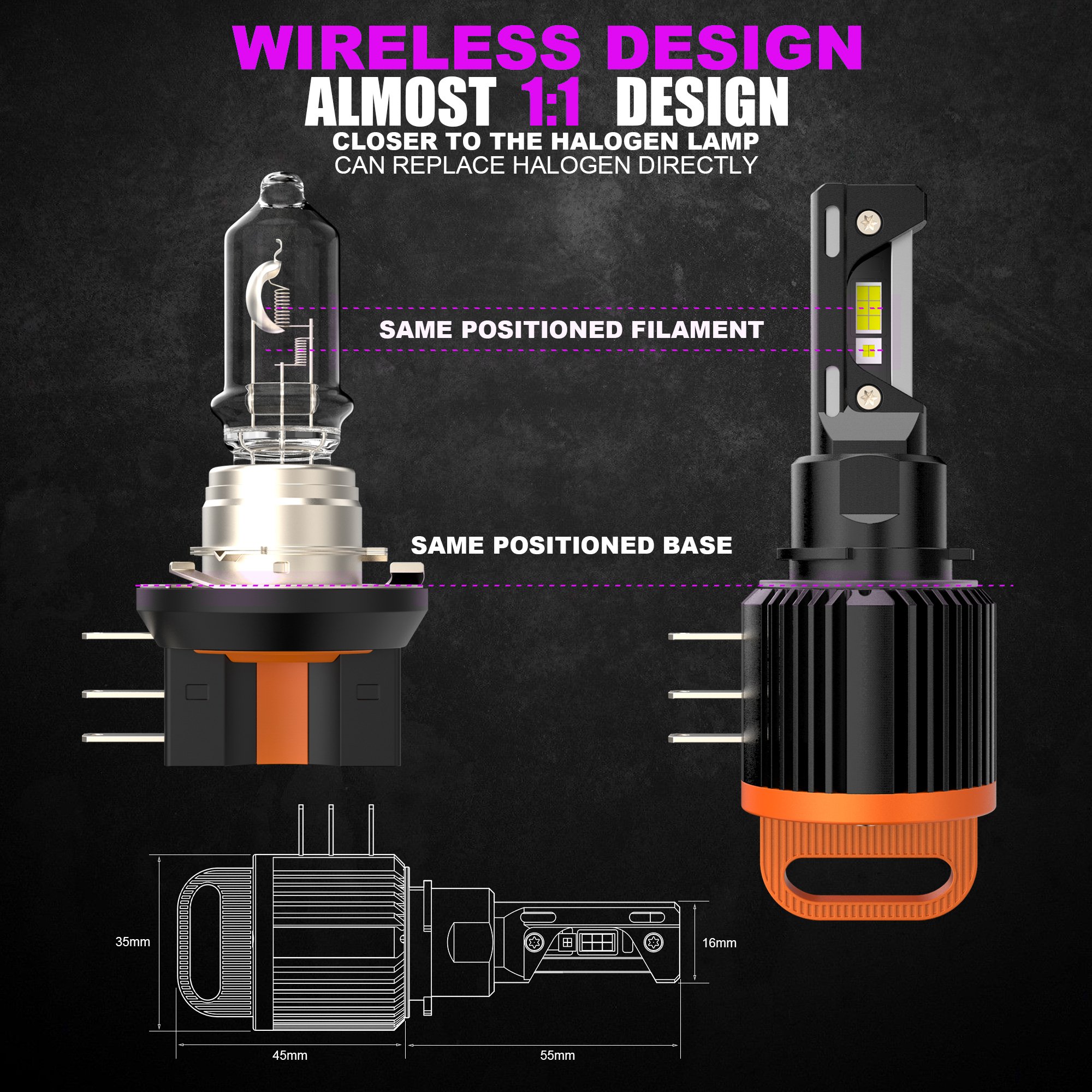 X-7SEVEN High Lumens DRL Cool White 6500K Car Led Headlights H15 120W Max Headlight Led Bulbs Others Car Light Accessories