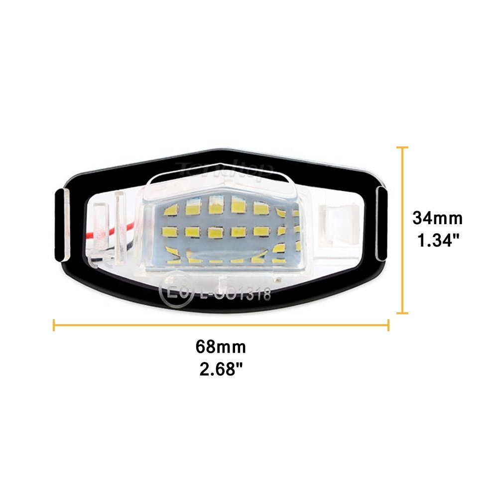 CAR accessories LED License Number Plate Light For Honda Civic Accord Odyssey Pilot Acura MDX TSX ILX RDX RL License Plate Lamps