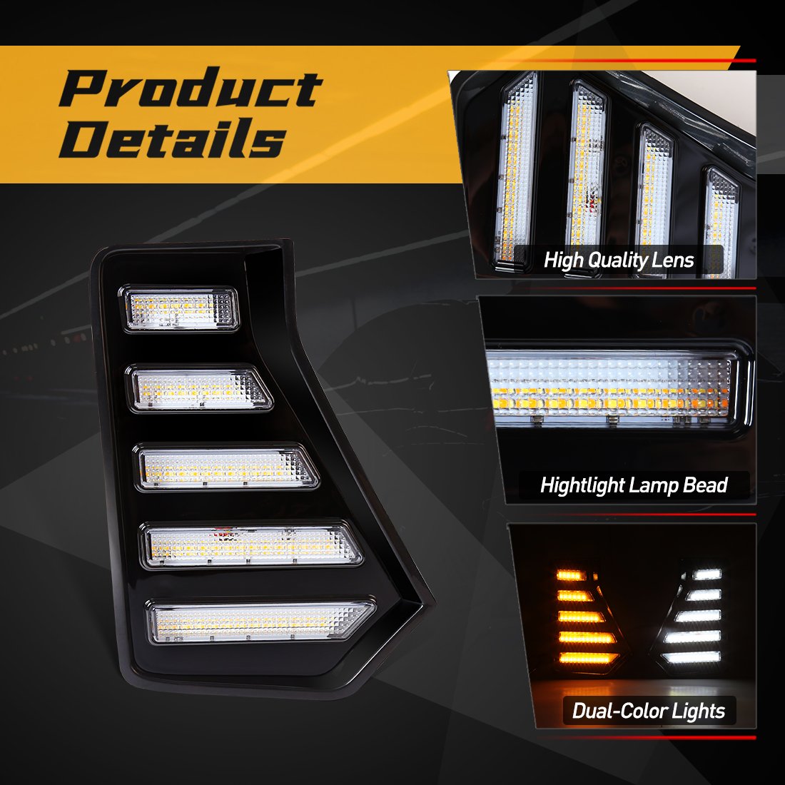 Factory Supply Car Accessories Front LED Fog Light Fog Lamp For Toyota Tacoma 2024 LED Daytime Running Light 12V DRL