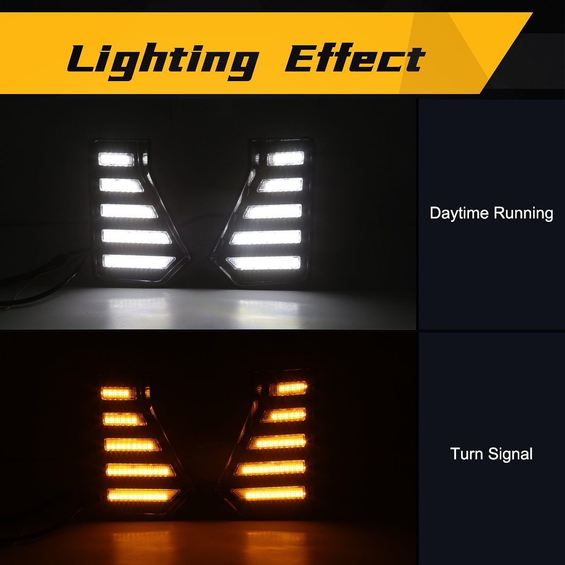 Factory Supply Car Accessories Front LED Fog Light Fog Lamp For Toyota Tacoma 2024 LED Daytime Running Light 12V DRL