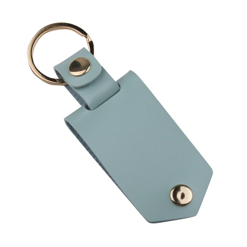 PU Leather Aluminum Alloy Keyrings DIY Transfer Sticker Car Key Strap Waist Wallet KeyChains Charm Pendant keychain