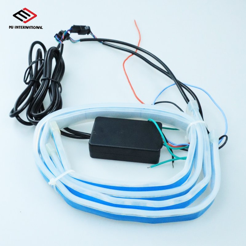 Others Car Light Accessories Flexible Car Led Light Strip Dual Color 30 45 60cm DRL Car Turn Signal Lights