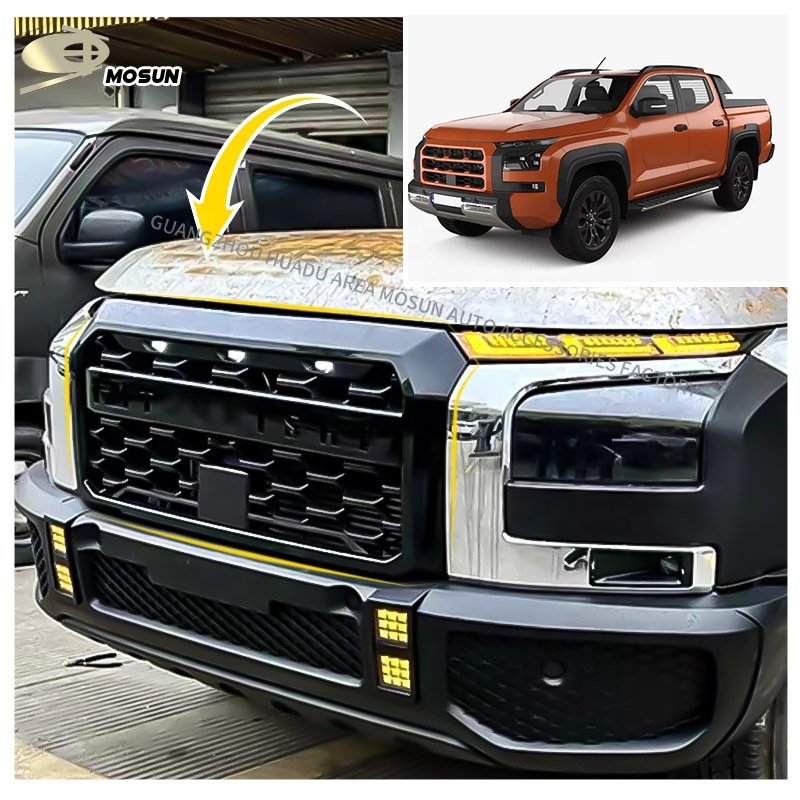 Auto Front Grille Mesh 4x4 Grill Deflector Bumper Deflector Honeycomb Bumper For TRITON L200 2024+