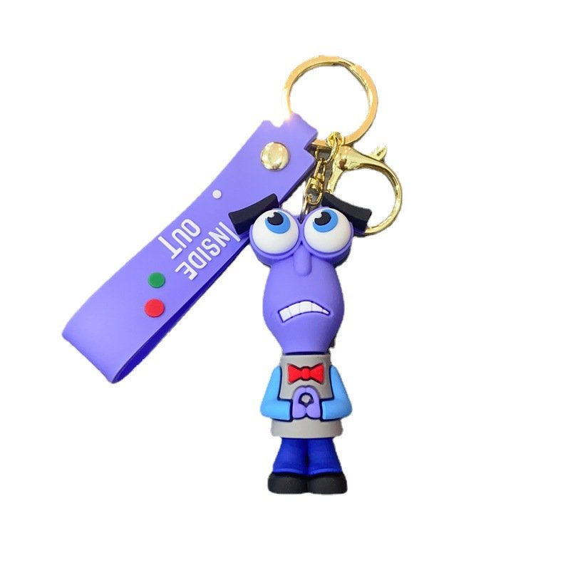 W-133 Creative 3D PVC Soft Rubber Car Keychain Cartoon Creative Bag Decoration Character Anime Keychain