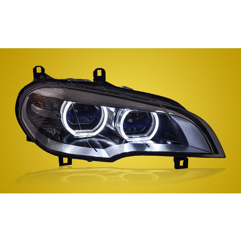 Hot Selling Headlight For BMW E70 X5 2008-2013 LED Headlamp Auto LED Car Part Angel Eye Front Light for BMW Car Accessories