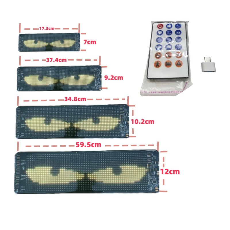 Popular Animated Devil Eyes Display App Control Flexible LED Panel Smart Scrolling Message Soft LED Sign Screen for Trucks
