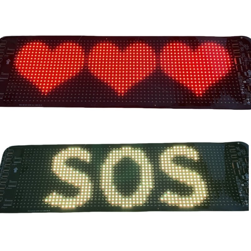 Popular Animated Devil Eyes Display App Control Flexible LED Panel Smart Scrolling Message Soft LED Sign Screen for Trucks