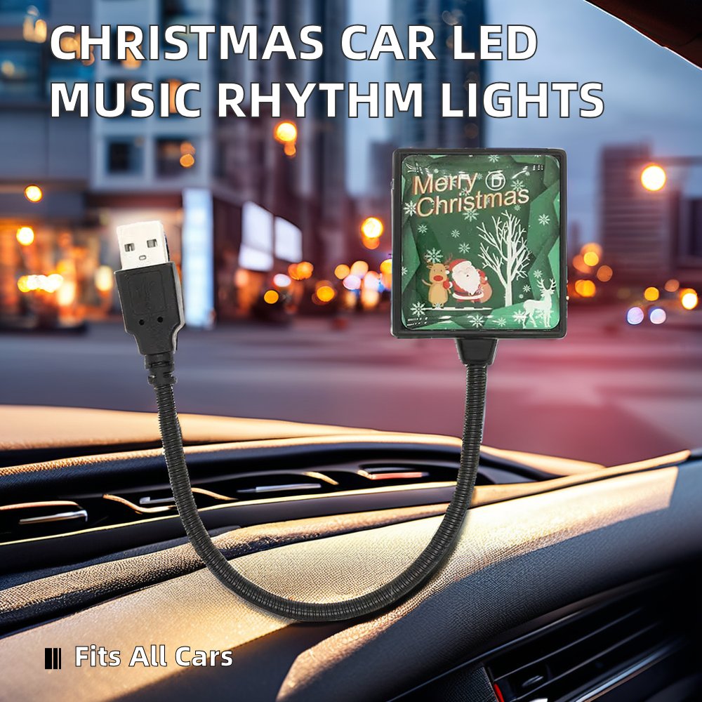 Elegant LED Music Rhythm Interior Sky Lights 12V Christmas Car Accessories with Multiple Levels of Flashing Light Bars
