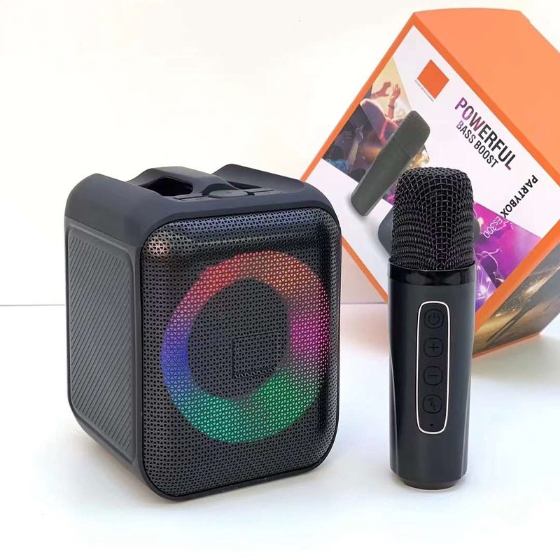 New arrival Karaoke 10W Karaoke Machine with Two Wireless Microphones Portable Bluetooth Speaker