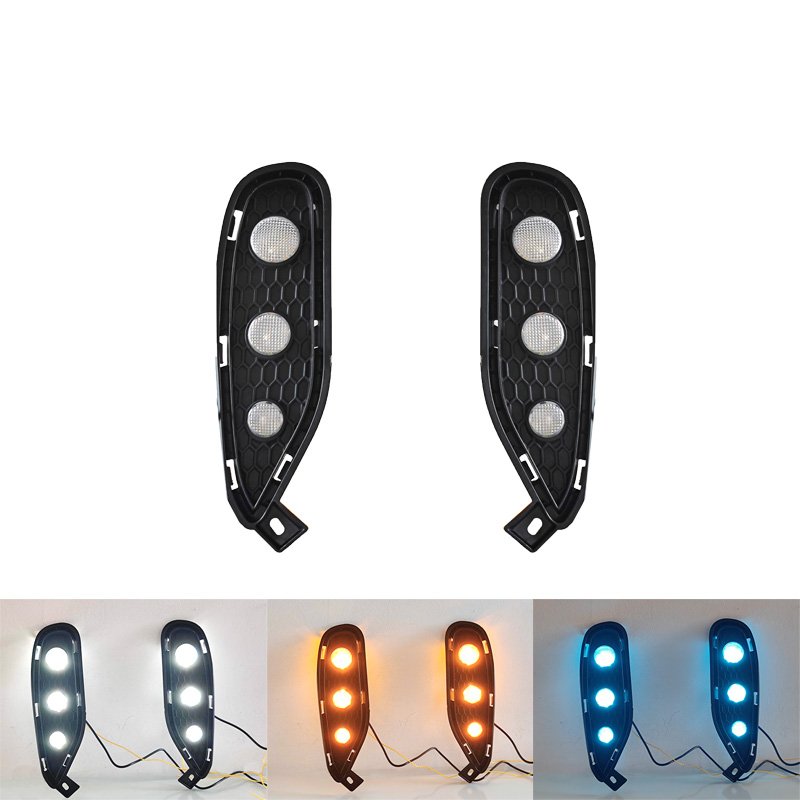 Modified LED Daytime Running Lights Fog Lights Turn Signals Front Bar Decorative Lights For BYD Song plus 2021