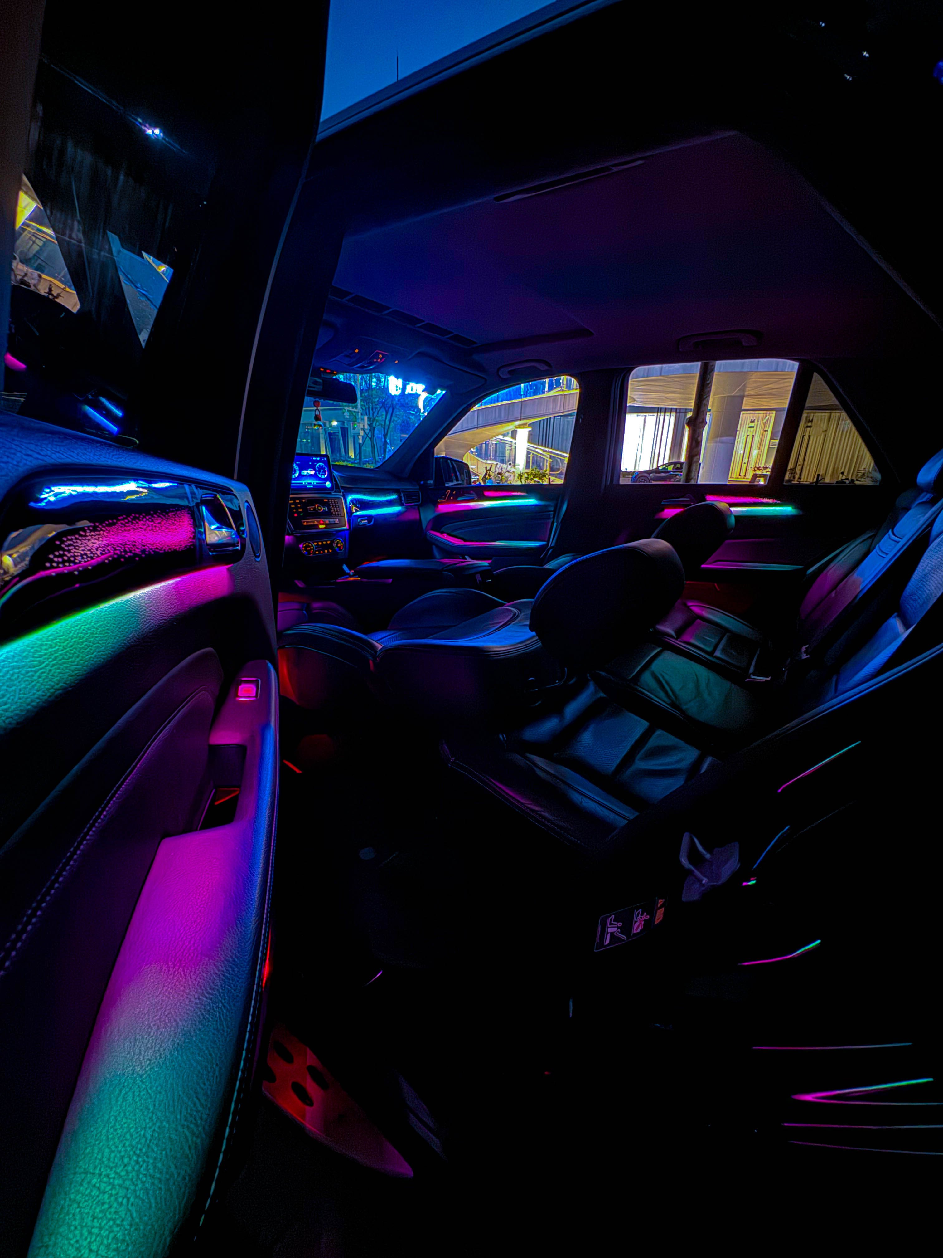 Car Ambient Light with Mobile Control for Multiple Colors Car Interior Lighting Accessories Suitable for 12-15 Mercedes-Benz ML